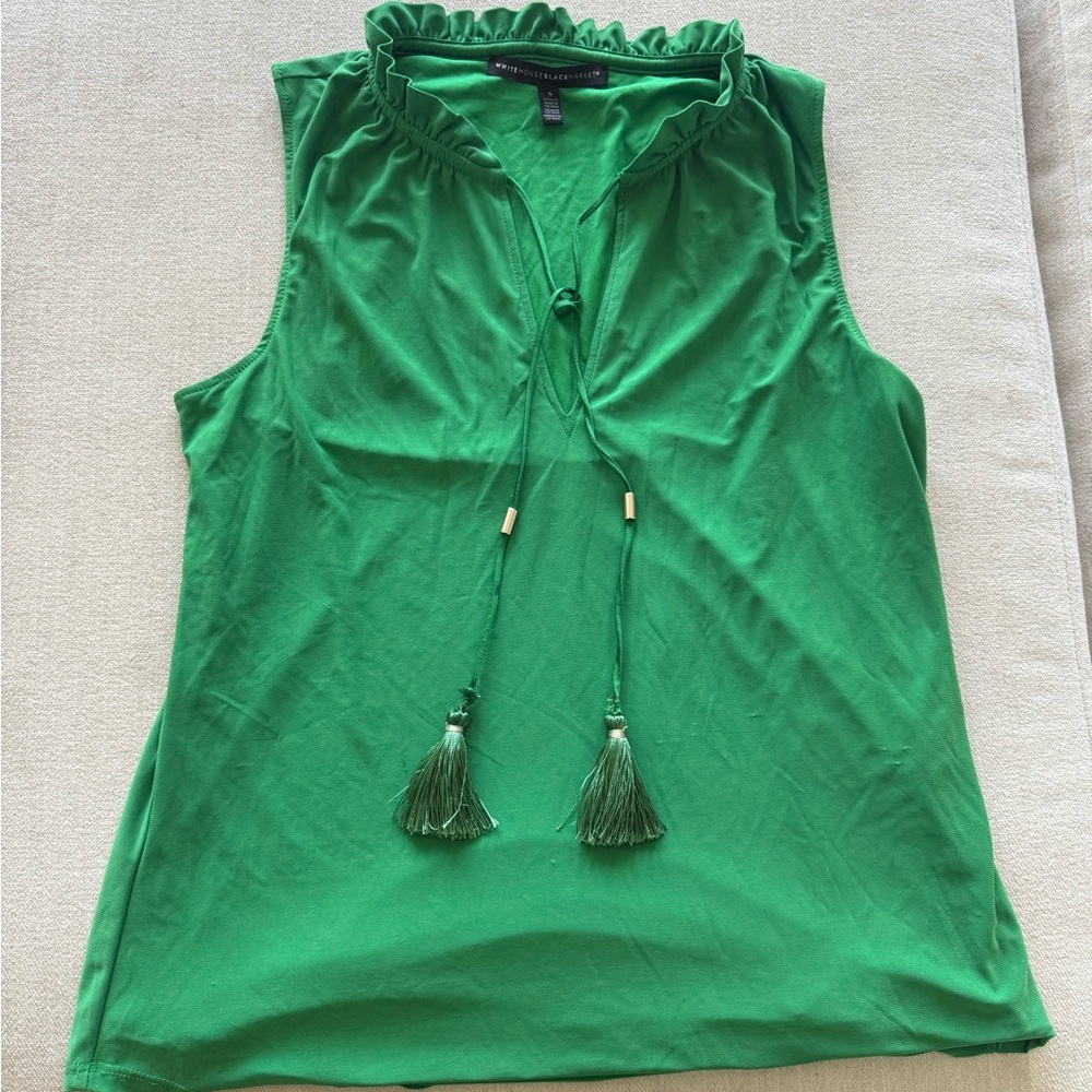 White House Black Market Green Sleeveless Top